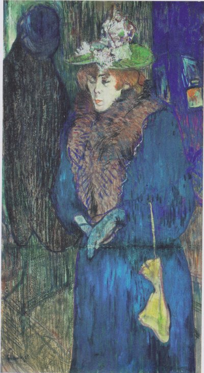 Jane Avril Entering the Moulin Rouge by Henri de Toulouse Lautrec